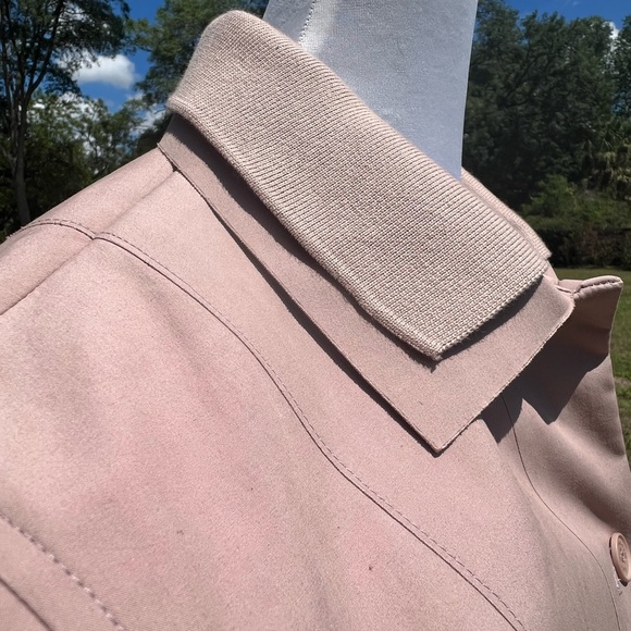 Authentic Lacoste Small 34 Rose Blush Pink Fashion Show Collection Trench Coat S - Picture 10 of 16